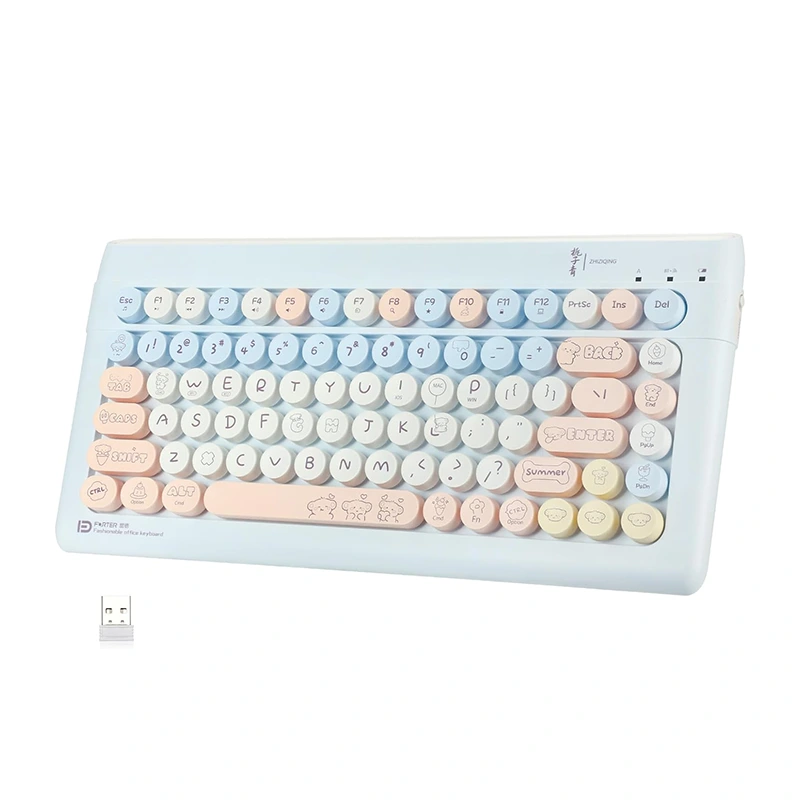 84 Key Wireless Cantiones Bluetooth et 2.4GHz Typewriter