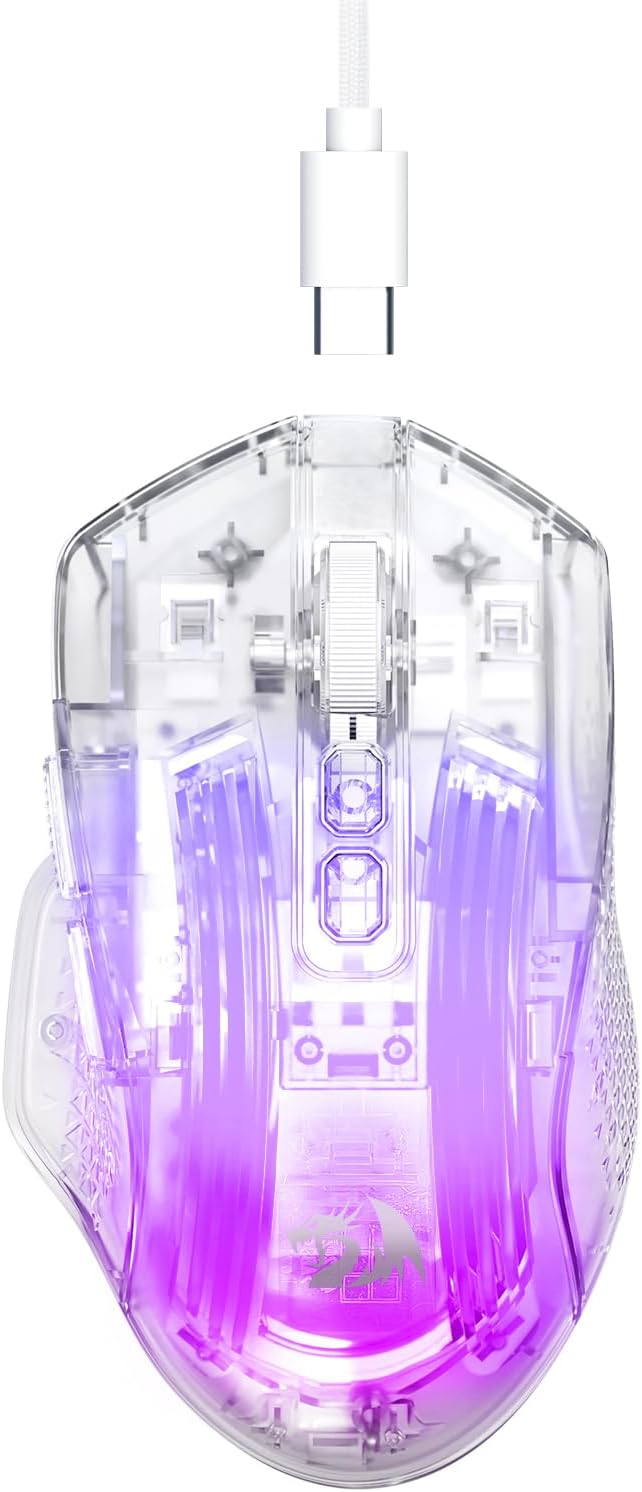 White M695CT 24,000 DPI 8 RGB LED Backlit ModeWired Pellentesque Muris